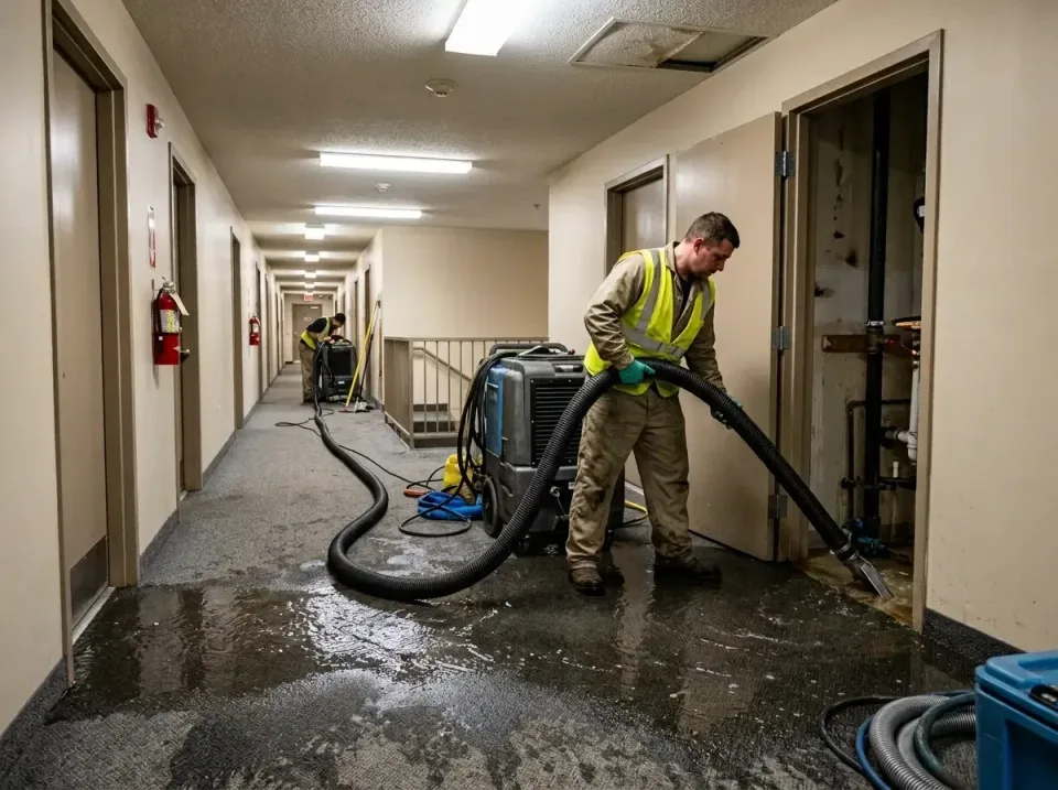 multi-unit-apartment-hallway-f-005 — frequently asked questions, Emergency Burst Pipe Water Extraction & Removal in Glen Roc…